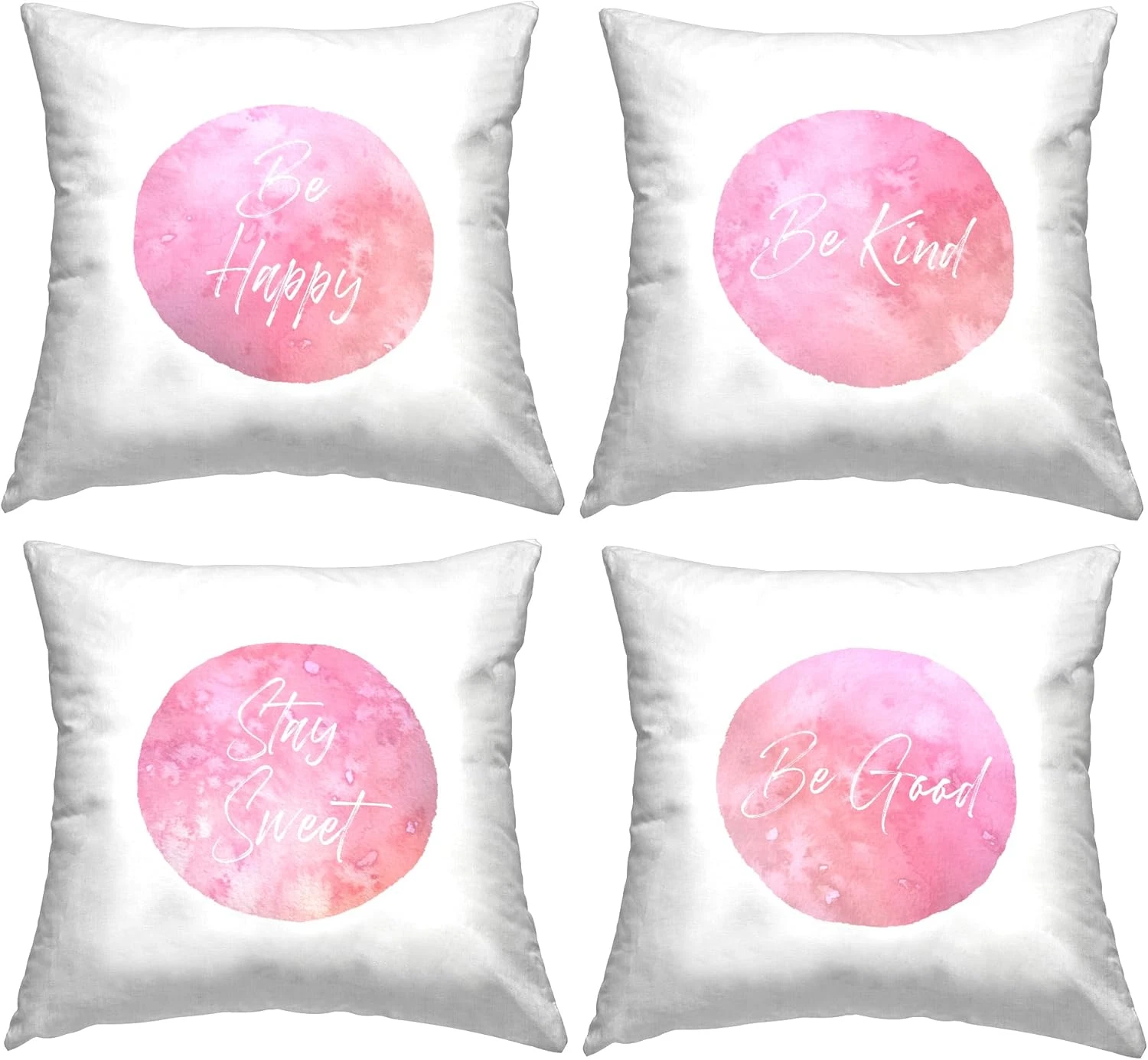 Pink Motivational Throw Pillow by - 18x18 Inches