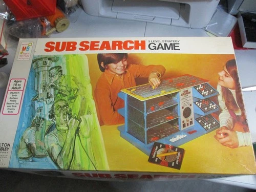 Vintage 1973 Milton Bradley Sub Search 3 Level Strategy Game Complete