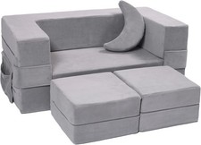Modular Kids Sofa,Toddler Couch Foam Armchair Kids Children Convertible Plush