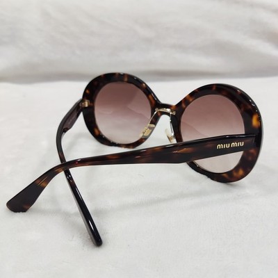 Oversized MIU MIU Women Designer Sunglasses | Italian Turtoise Round Eyewear 