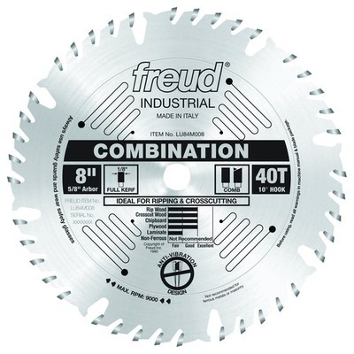 Freud LU84M008 8'' 40T Combination Blade