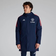 Manchester United Tiro 24 Stadium Parka Big Coat Navy RRP �180 XS/S