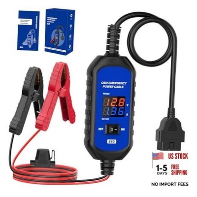 OBD2 ECU Memory Saver Cable, 12V Car Battery Replacement Keep Alive Tool B80