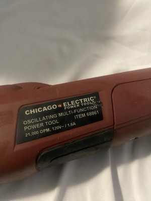 Chicago Electric Power Tools Oscillating Tool 68861 21,000 OPM 120V Corded Used