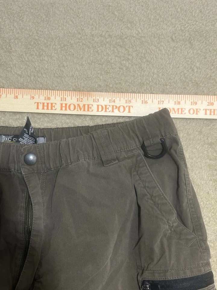 BC Clothing Mens Convertible Cargo Pants XXL X30 Olive Green Pockets Stretch - Image 4 of 4