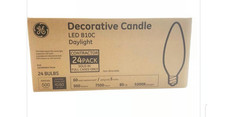 GE LED 60 Watt EQ B10c Daylight Candle Light Bulb 24 Pack -New-Free Shipping