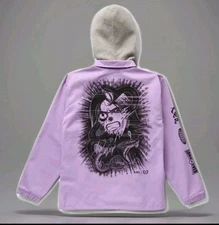 Primitive Skatewear x Naruto  SNAKES TWO-FER COACHES JACKET Purple Men's SZ 2XL