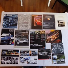 Mitsubishi Car, Truck, Suv brochures, single sheets, tote bags 43 pieces total