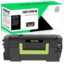 1 PK 58D1H00 Black Toner Cartridge Compatible With Lexmark MS823n MS821dn