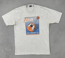 Vtg Screen Stars Best XL Gray Single Stitch Shirt USA Made Nashville Tennessee