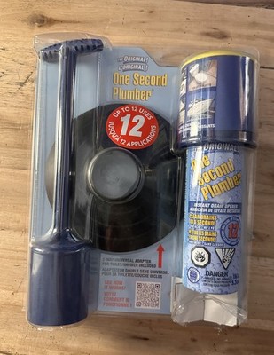 'THE ORIGINAL' One Second Plumber Drain Opener w/ Universal Adapter- Brand New