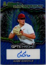 2025 Leaf Gabe Gaeckle Optichrome Baseball Blue Auto /3