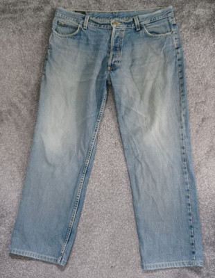 Lee Seattle Jeans Herren W38 L30 Hellblau Denim Straight Leg Button Fly Vintage