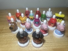 Good 2 Grow Juice Toppers Lot of 17 Peppa Bluey Daniel Scooby Gekko SpongeBob