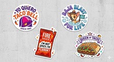 4 Taco Bell Stickers Decal Phone Laptop