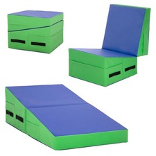 Gymnastics Mat Incline Indoor/Outdoor Tumbling Mats yoga mat for Home Gym Fol...