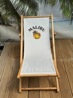 Malibu Liegestuhl Klappbar Strandstuhl Holz Buche Natur Festival