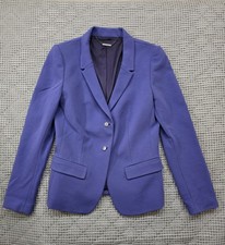 Elie Tahari women Wool blazer tailored jacket with chain detail Blueish/purple 6