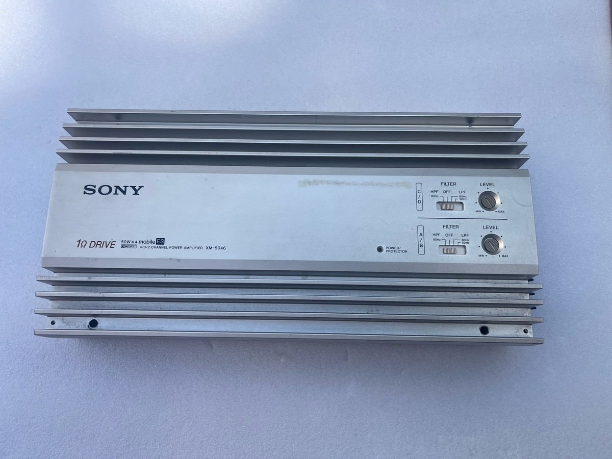 Old School Vintage Sony XM-5046 4 Ch Car Audio Power Amplifier