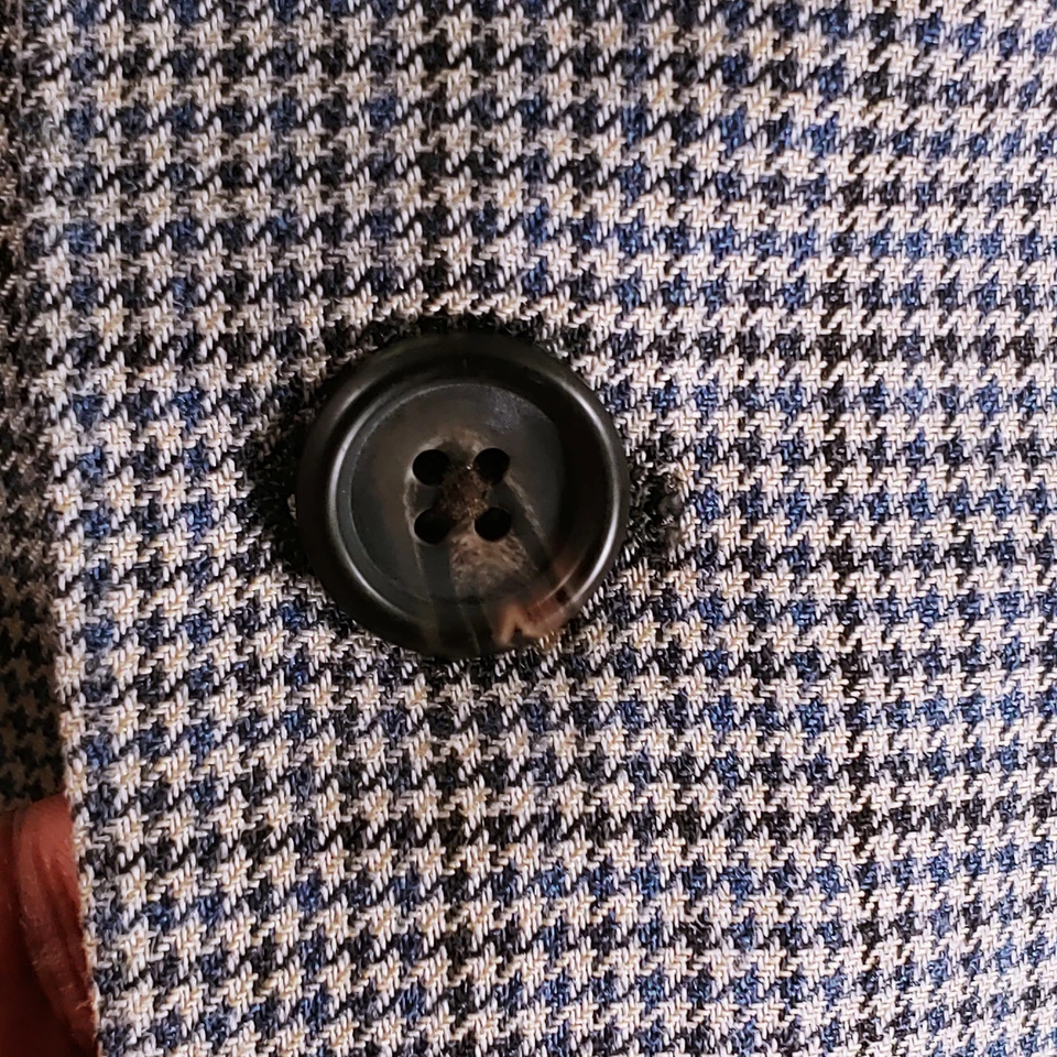 Abrigo deportivo Lauren Ralph Lauren para hombre 42L ajustado seda lana chaqueta geométrica 2 Bttn Foto 3 de 4