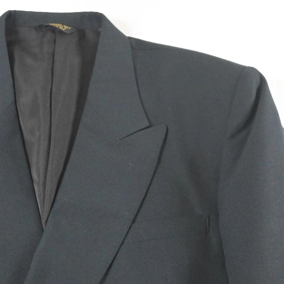 Blazer Traje Chaqueta Abrigo Deportivo De Colección Para Hombre Doble Pecho 42S Lana Verde Oscuro Foto 2 de 4