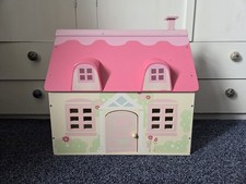 ELC Rosebud Cottage Dolls House Pink 2 Floors Garden
