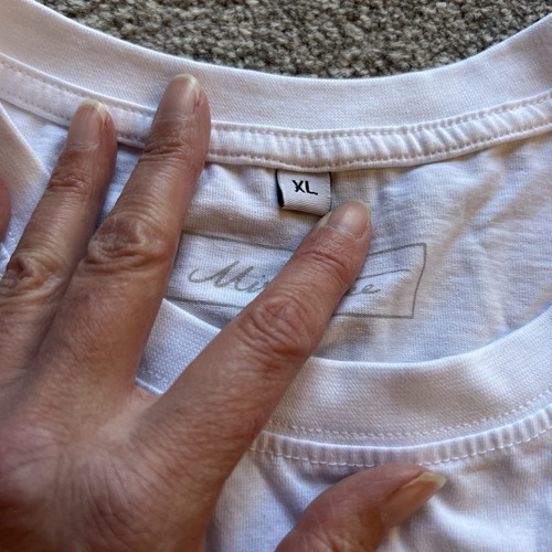 T-shirt uomo Mister girocollo manica corta logo farfalla bianca XL - Foto 3 di 3