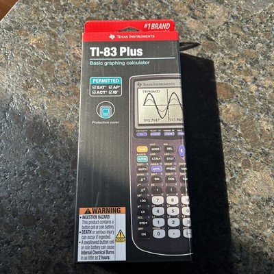 Texas Instruments TI-83 Plus Graphing Calculator (Black) - New Sealed