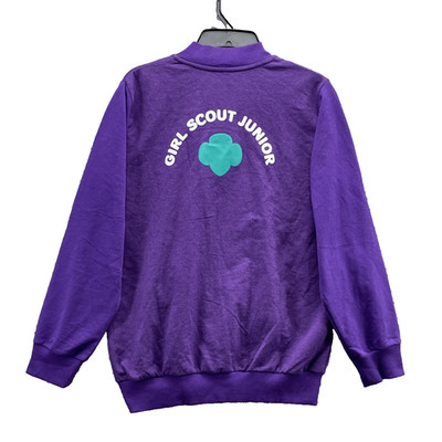 Girl Scouts Junior Track Jacket Youth Plus XXL  Purple Outdoor Bomber Camp Sport