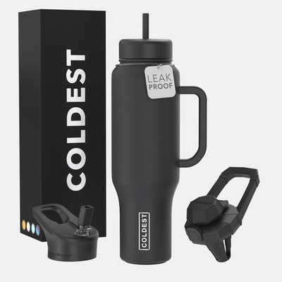 Coldest Tumbler with Handle and Straw - 100% Leak Proof Insulated Tumbler wit...
