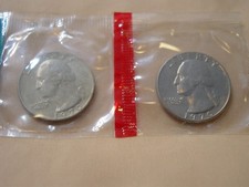 1970 D&P MINT Wrapped Uncirculated Washington Quarters. Super Nice Coins! 0 S&H