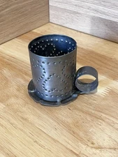 Vintage Irvin’s Tin Ware USA Chamber Primitive Punch Hearts Votive Candle Holder