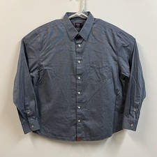 UNTUCKit Button Down Shirt Mens XL Blue Relaxed Fit Wrinkle Free Cotton