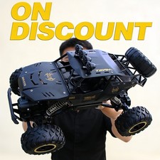 2 Battery 2.4G Remote Control Car 4WD RC Monster Truck Off-Road Vehicle Toy Gift