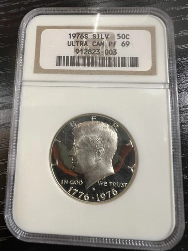🔥1976 S SILVER KENNEDY HALF 50C PF69 ULTRA CAMEO NGC PR69 DCAM UCAM #6015🔥