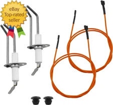 2 Packs Flame Sensor Igniter Sensing Rod Fit Replacement Electrode Assembly
