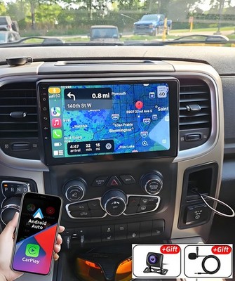 For RAM Truck 2013-2019 Apple CarPlay Android Auto GPS Navi Radio Head Unit