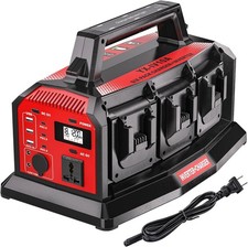 6-Port 1000W Power Inverter Rapid Charger for Milwaukee 18V Battery /USB DC Port