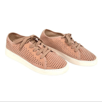 Mi.iM Dusty Rose Milo Perforated Vegan Suede Sneakers Size 10