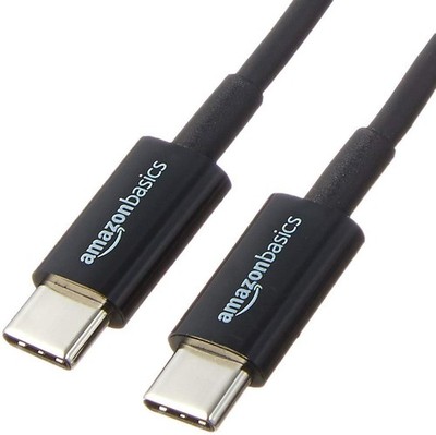 Amazon Basics L6LUC023-CS-R USB-C to USB-C 2.0 Fast Charging Cable 3ft Black