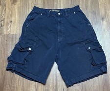 Vintage Carhartt Navy Heavy Cargo Carpenter Shorts Size 32 