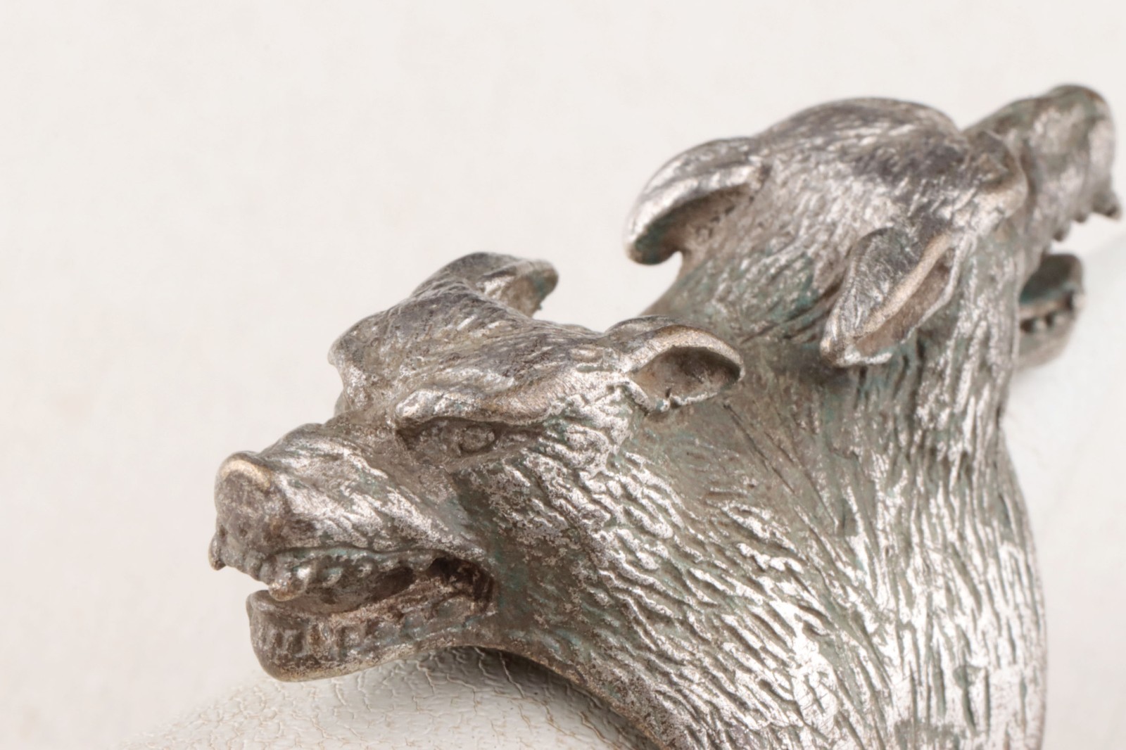 Double side ring Wolf head in attack Size US 11 U… - image 8