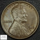 1913 S Lincoln Wheat Copper Cent 1C (AU Almost Uncirculated)