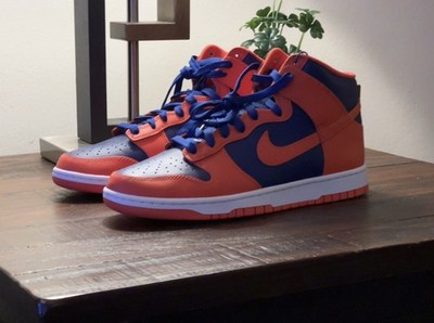 Nike Dunk hi retro orange deep royal KNICKS COLORS!! Size 10.5!!
