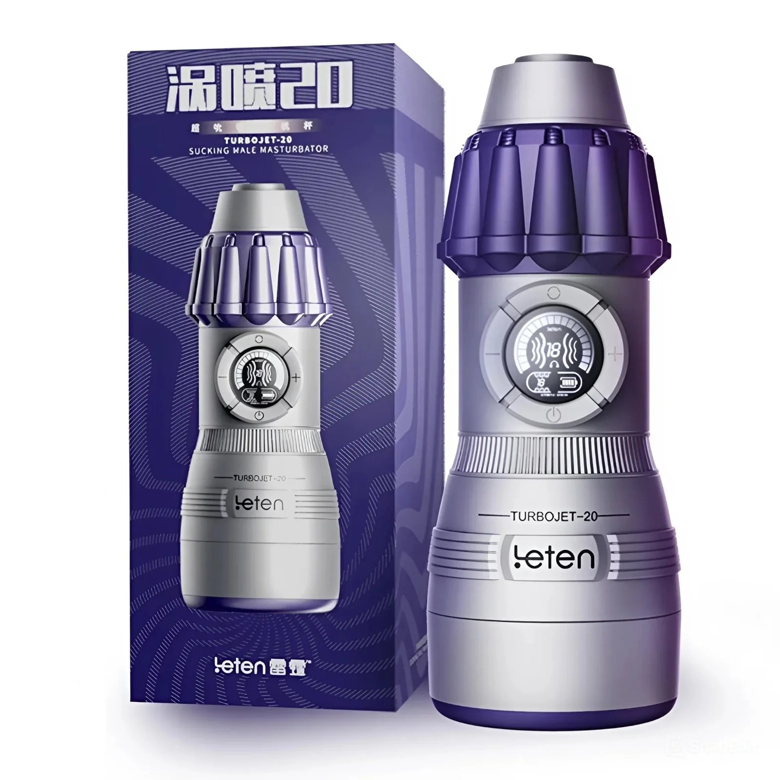 Masturbatore Automatico Ricaricabile Leten Turbojet-20 Uomo senza fili