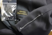 Sartoria Partenopea Dark Blue S140s Wool 2 Pc Suit Jacket Pants 46R 56EU NEW