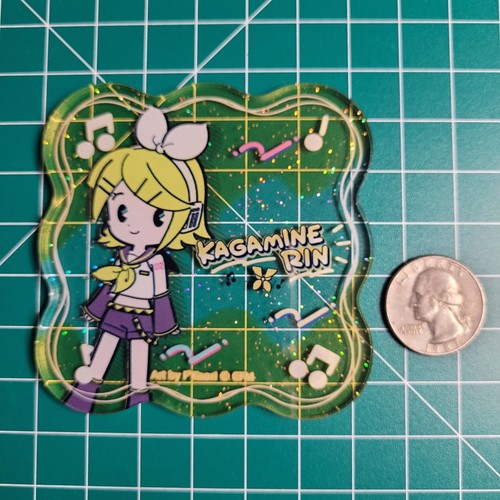 Kagamine Rin Vocaloid F’Kaori Acrylic Glitter Coaster