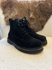 Birkenstock Highwood Lace Boot Black Size UK5 Suede Leather Narrow Fit Good Cond