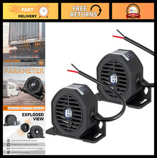 12V-48V Waterproof Backup Alarm Beeper 110dB for Heavy-Duty Trucks  Vans 2PCS 