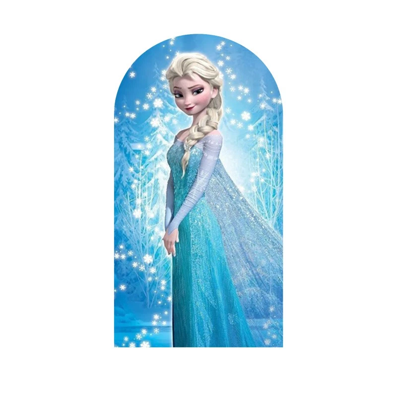 Arco de princesa congelada telón de fondo cubierta niñas fiesta de cumpleaños foto fondo utilería Foto 3 de 4